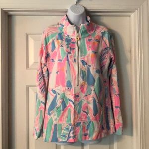 Lilly Pulitzer Zip Up Sweatshirt Size Medium